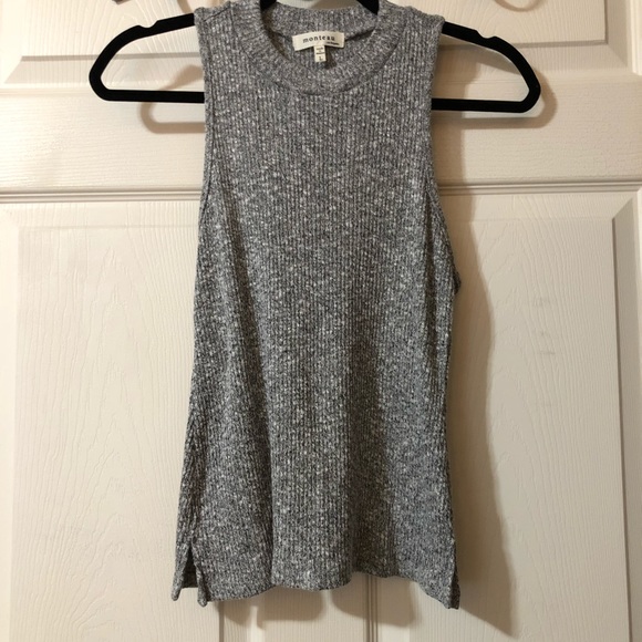Gray Ribbed Tank Top - Picture 2 of 7